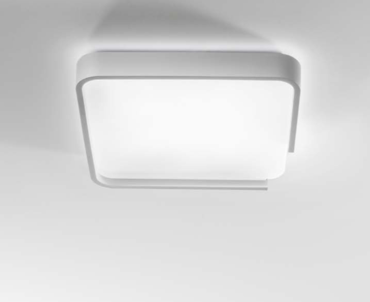 Plafoniera LED CCT in plastica grigio e diffusore in acrilico bianco 40W 4125LM WAYOUT