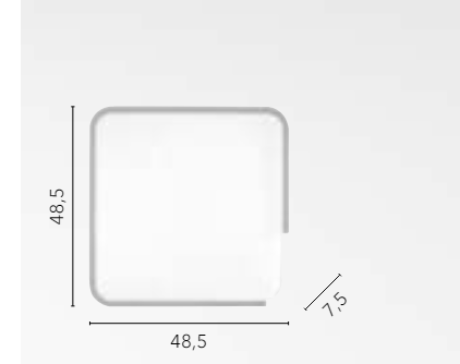 Plafoniera LED plastica grigio diffusore acrilico bianco satinato CCT 40W 4125lm WAYOUT