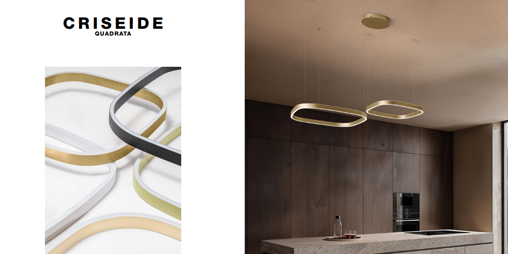 GEALUCE Lampa wisząca LED z aluminium i dyfuzorem silikonowym, różne wykończenia CRISEIDE S/2D KWADRATOWA