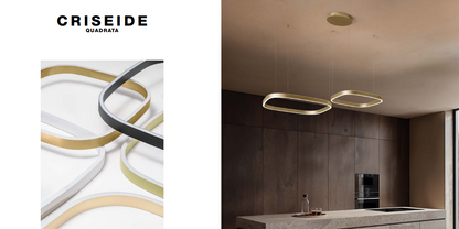 GEALUCE Lampa wisząca LED z aluminium i dyfuzorem silikonowym, różne wykończenia CRISEIDE S/2D KWADRATOWA