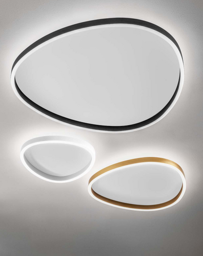 GEALUCE Lampa sufitowa LED w kształcie kropli, aluminium, różne kolory, 38W+8W 2400LM śr. 42cm ECARIS