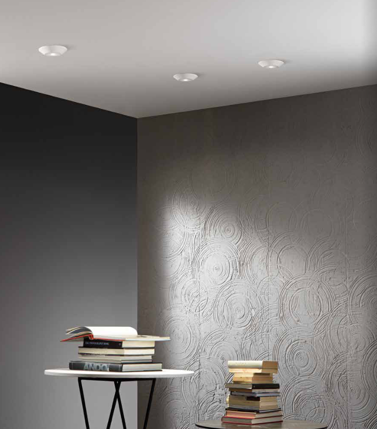 Incasso in gesso puntoluce LED verniciabile quadrato o tondo 6W 530 LM driver incluso HALL