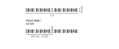 Strip LED RGB 5MT 24V 14,4W/m IP20 Uso Interno | SMD5050 | INTEC