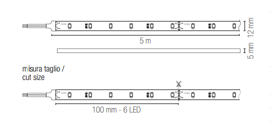 Taśma LED IP67 5 metrów 24V 14.4W/m dostępna w trzech barwach 3000-4000-6000°K