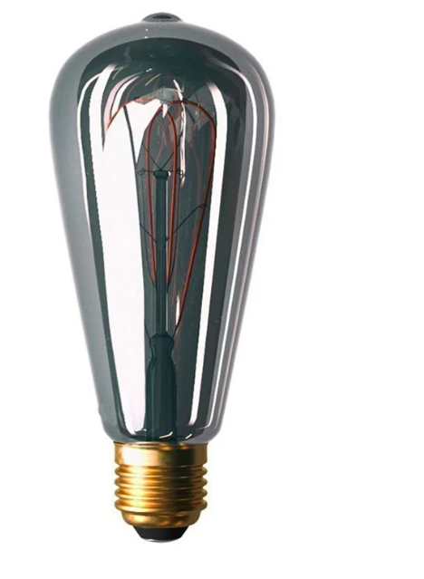 Bec LED decorativ bază E27 fumuriu 8W 150 lumeni lumină caldă 1800°K 240V