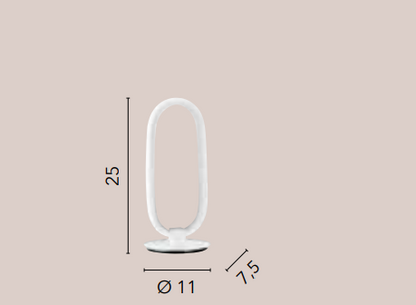 Lampă de masă LED din aluminiu alb și dispersoare din silicon 11.5W 1030LM 4000°k INFINITY-L