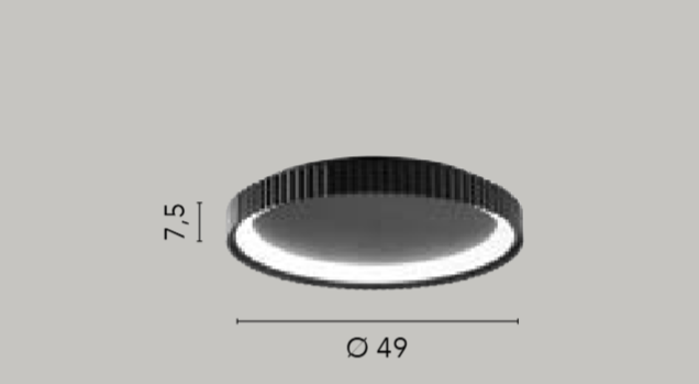 Plafoniera LED metallo tonda CCT varie dimensioni e tre varianti bianco -nero-oro NIKE
