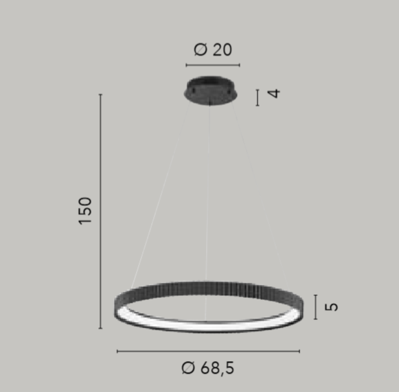 Sospensione LED tonda in metallo due misure tre varianti bianco-nero-oro CCT NIKE