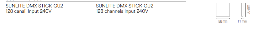 Controller DMX Sunlite STICK-GU2 128 Canali Input 240V | LED-SUNLITE-GU2 | INTEC