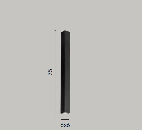 Plafoniera quadra 1XGU10 non incl. 75 cm bianco-nero-oro-corten FLUKE-PLQ75