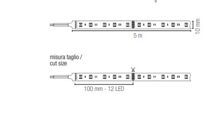Strip LED CCT Regolabile 24W/m 13.260lm 5MT 24V IP20 | SMD2835 | INTEC