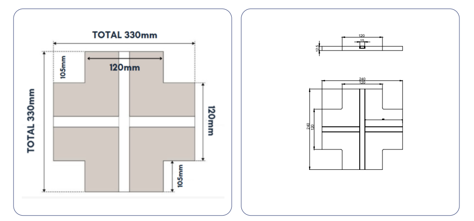 Raccordo a Croce per Profilo LED INVISILINE Integrato nel Cartongesso | Fan Europe Lighting
