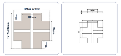 Raccordo a Croce per Profilo LED INVISILINE Integrato nel Cartongesso | Fan Europe Lighting