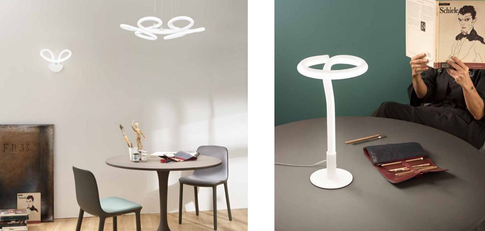 Sospensione LED forma tubo in metallo bianco con diffusore in acrilico opaco 40W 5800LM luce natura 4000°k HEAVEN