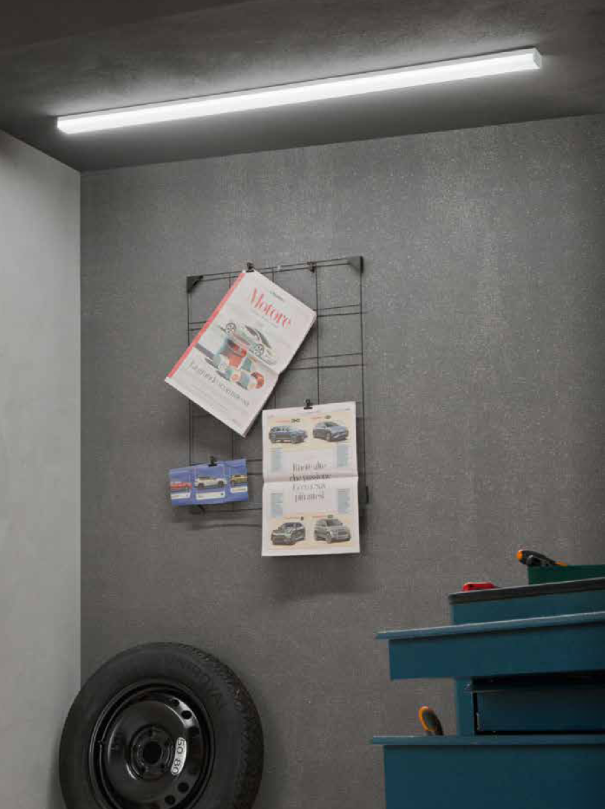 Barra LED sottopensile lineare forma squadrata con struttura e diffusore in PC IP20 varie misure CCT REGGY