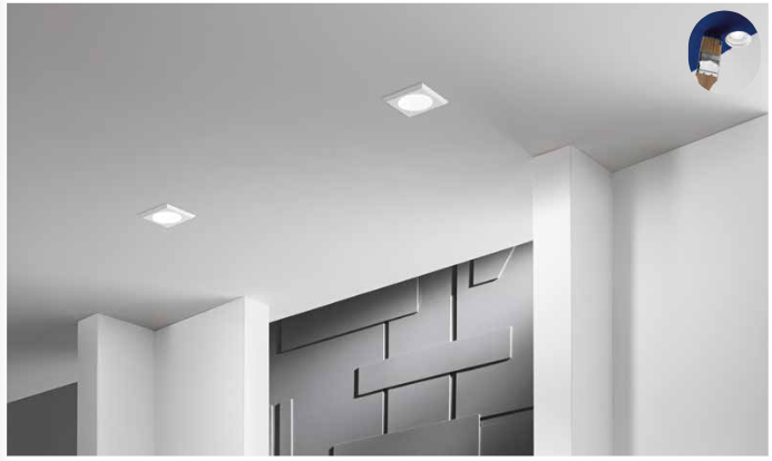 Incasso in gesso verniciabile attacco 1 x MINI GU10 non incl. MODUS