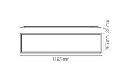 Panel LED 40W prostokątny z aluminiową ramą i białym akrylowym dyfuzorem, system wpuszczany PANEL-BK