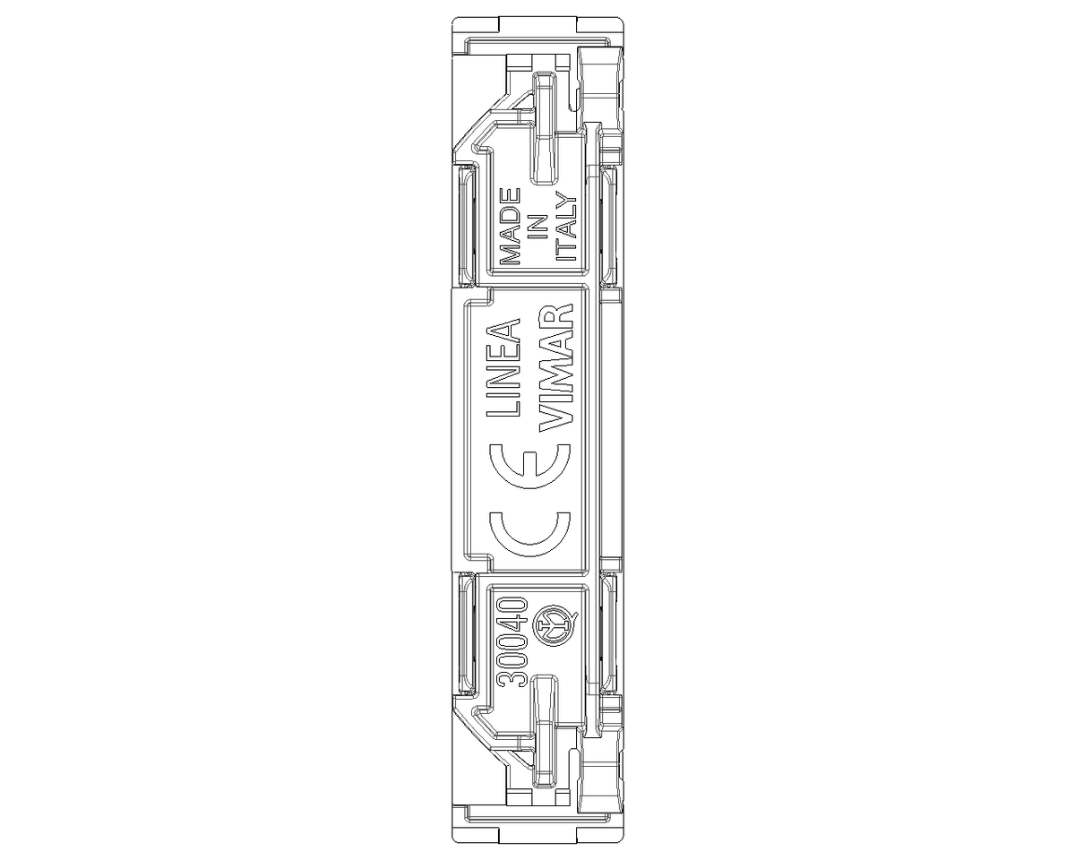 Zaślepka 1/2 modułu Vimar Linea biała - czarna - konopna 30040.B/G/C