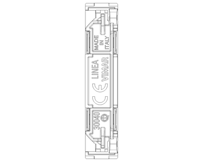 Zaślepka 1/2 modułu Vimar Linea biała - czarna - konopna 30040.B/G/C