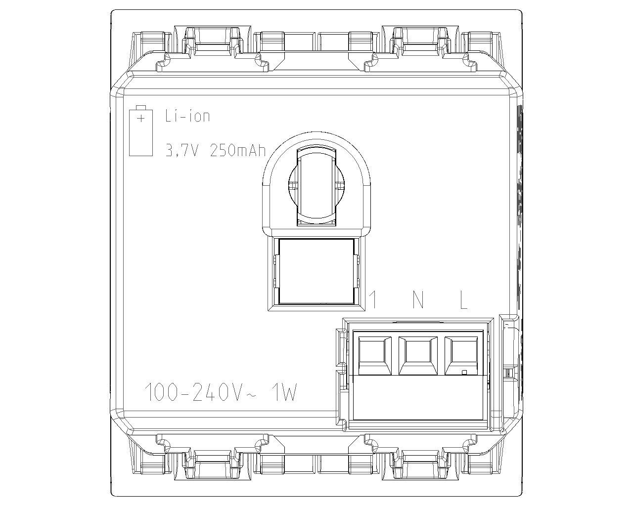 Torcia estraibile di emergenza ausiliaria e lampada segnapasso comandabile LED 100-240 V Vimar Linea 30397