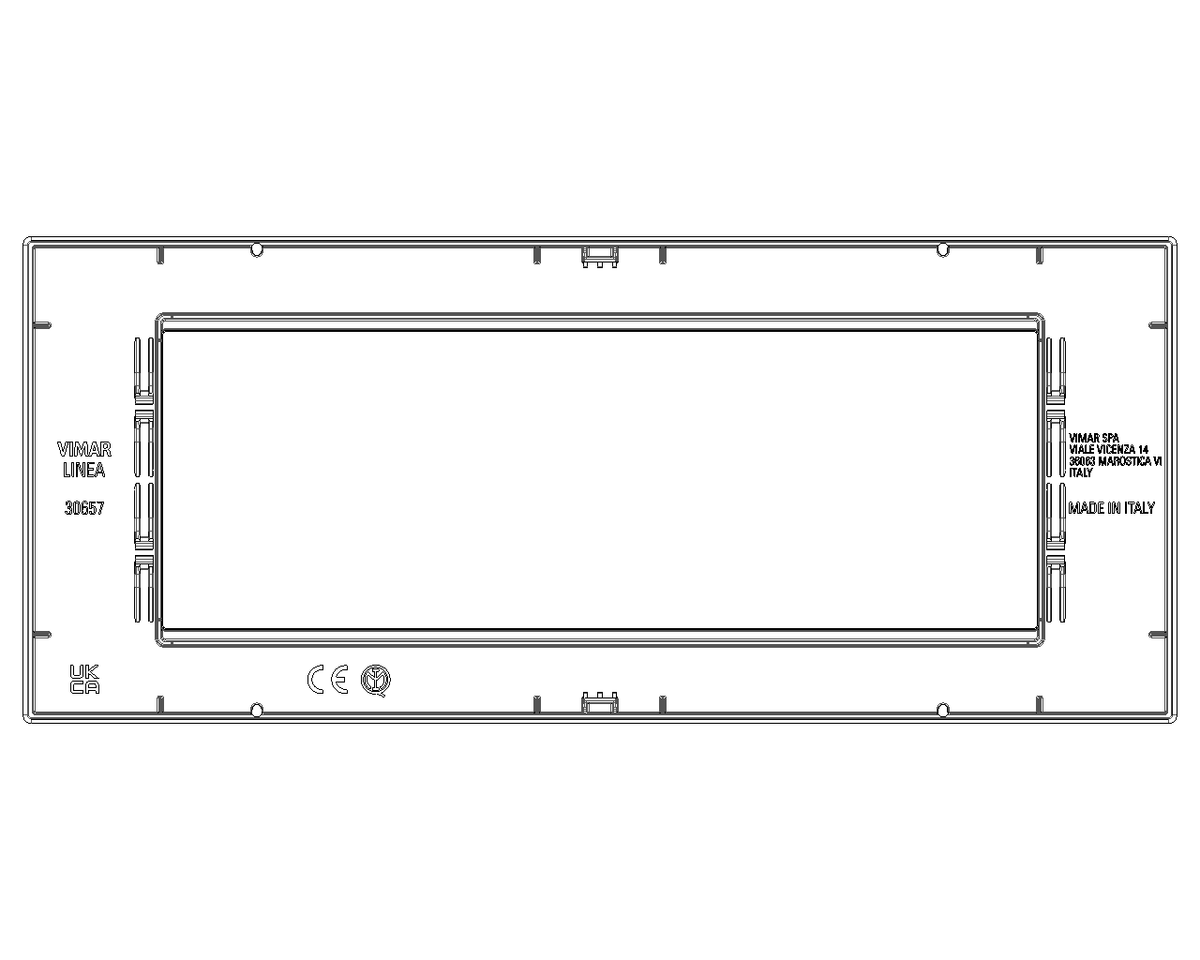 Ramă 7 module, tehnopolimer, Reflex canapa Vimar Linea 30657.41