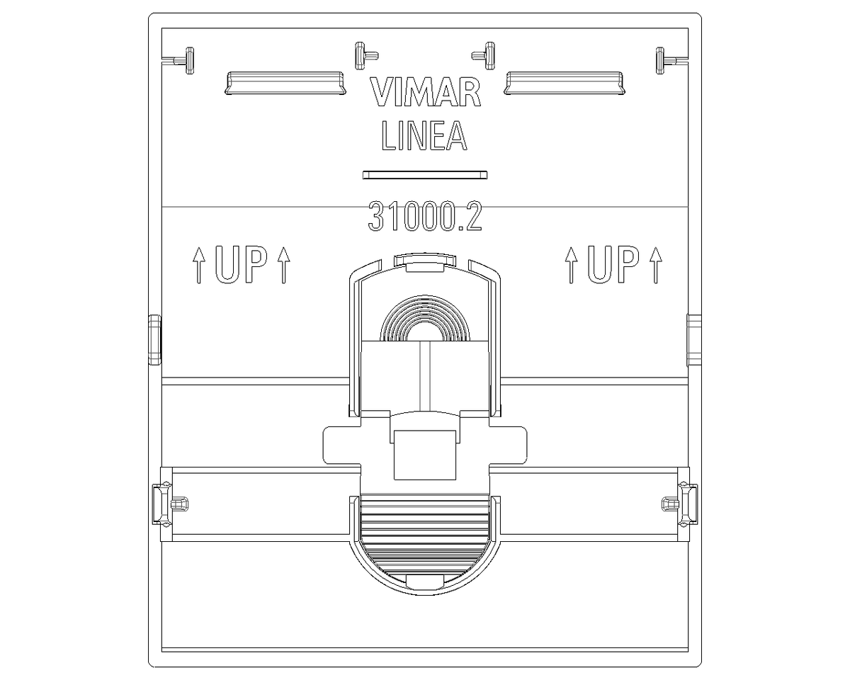 Tasto Intercambiabile 2 Moduli Allineato con Simbolo Luce Illuminabile | IP40 | Bianco Nero Canapa | Vimar Linea 31000.2L