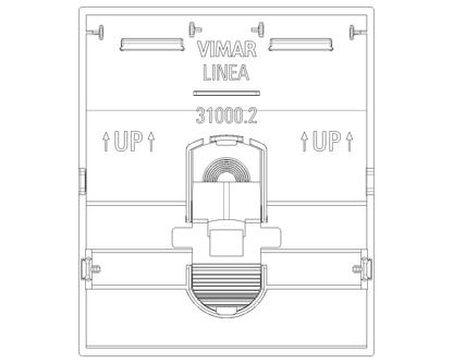 Tasto Intercambiabile 2 Moduli Allineato con Simbolo Luce Illuminabile | IP40 | Bianco Nero Canapa | Vimar Linea 31000.2L