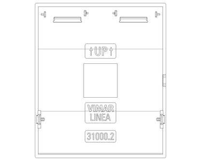 Tasto Intercambiabile 2 Moduli Allineato con Diffusore Illuminabile | Simbolo Retro-Illuminabile | IP40 | Bianco Nero Canapa | Vimar Linea 31000.2D