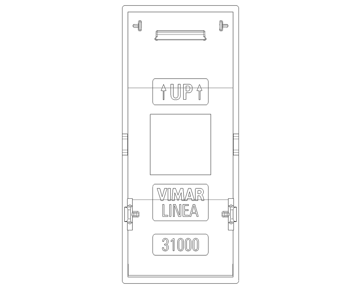 Tasto Intercambiabile 1 Modulo Allineato con Diffusore Illuminabile | Simbolo Retro-Illuminabile Personalizzabile | IP40 | Bianco Nero Canapa | Vimar Linea 31000.D