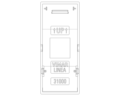 Tasto Intercambiabile 1 Modulo Allineato con Diffusore Illuminabile | Simbolo Retro-Illuminabile Personalizzabile | IP40 | Bianco Nero Canapa | Vimar Linea 31000.D