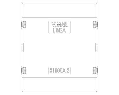 Tasto Intercambiabile 2 Moduli Assiale con Simbolo Chiave Illuminabile | IP40 | Bianco Nero Canapa | Vimar Linea 31000A.2P