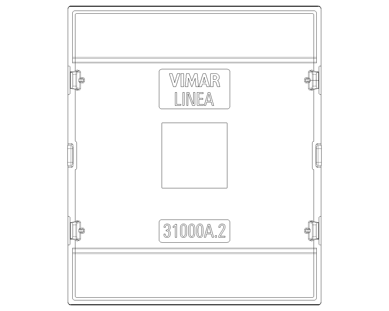 Tasto intercambiabile 2 moduli assiale, con diffusore illuminabile e personalizzabile con simbolo retro illuminabile Vimar linea bianco-nero-canapa 31000A.2DB/G/C