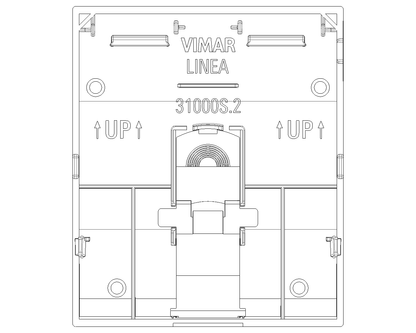 Tasto Intercambiabile 2 Moduli con Guidaluce Verticale | IP40 | Bianco Nero Canapa | Vimar Linea 31000S.2