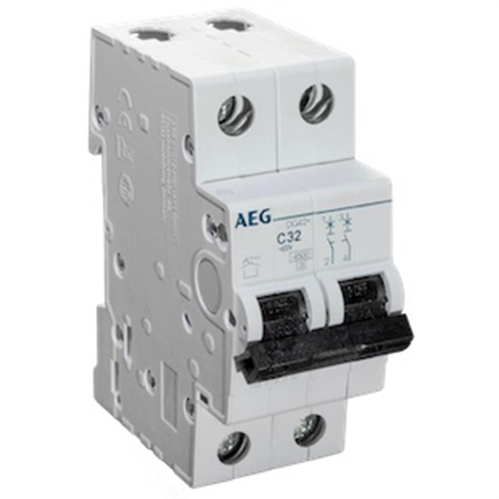 AEG Interruttore magnetotermico 1P+N C 32A 4,5KA 30mA 2 modul1 695186