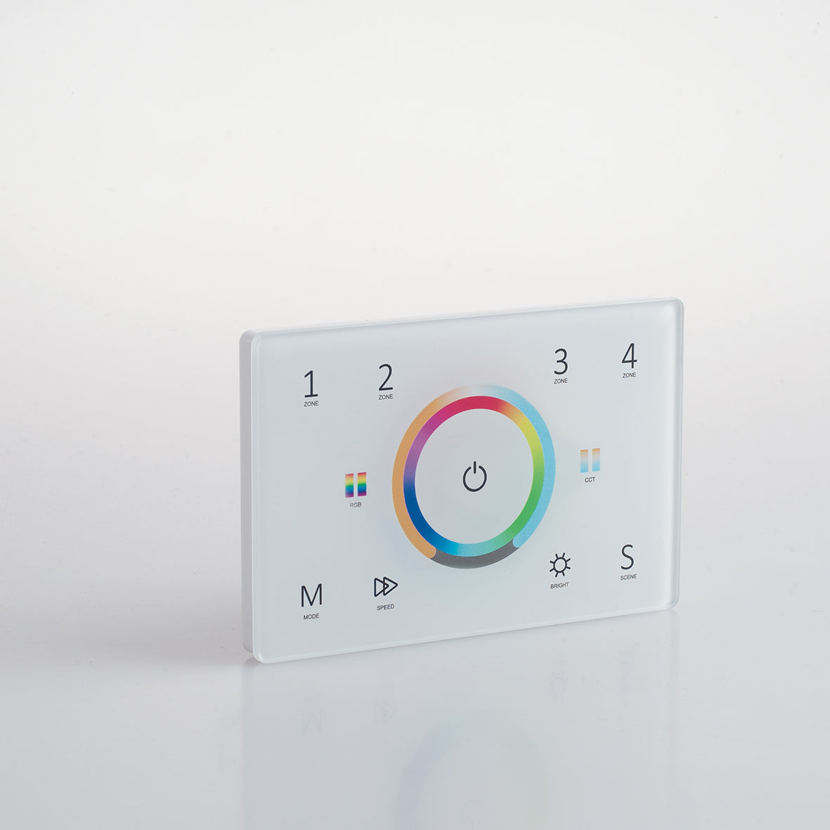 Wallpad RF 2.4G control RGB-RGBW-RGB+CCT 4 zone 5 canale 230V conectabil cu protocolul DMX 512