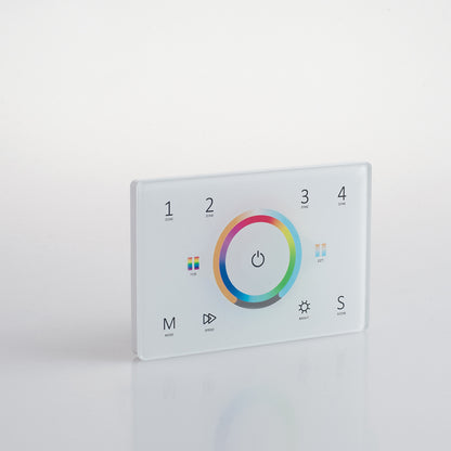 Wallpad RF 2.4G control RGB-RGBW-RGB+CCT 4 zone 5 canale 230V conectabil cu protocolul DMX 512