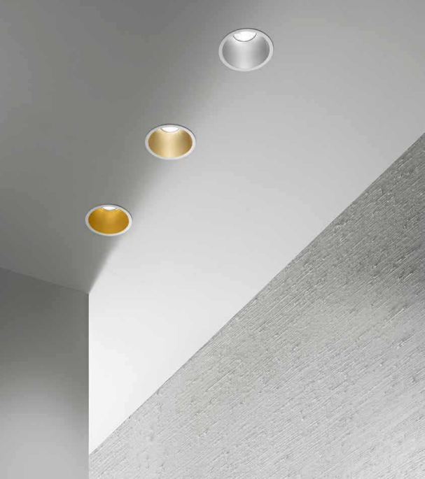 Faro Incasso PC D.73mm Portalampada GU10 | Bianco Nero Silver Champagne Oro | Non Incl. APOTEMA