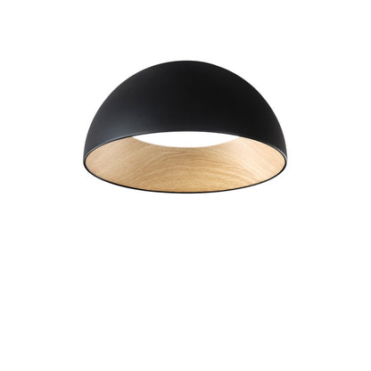 Plafoniera LED metalowa efekt drewna złoto-czarny CCT śr. 35cm 30W 3840LM COCO