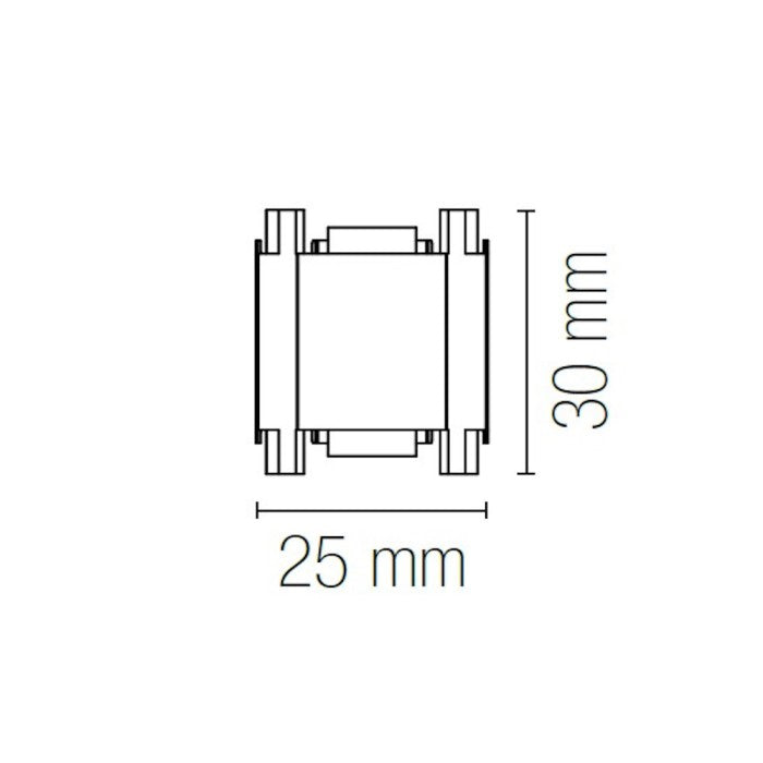 Connettore 48V compatibile con tutti i modelli di binario BERNINI finitura nera