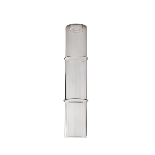 Sospensione componibilie in vetro Pirex - Pendente marrone a tubo 40cm. h