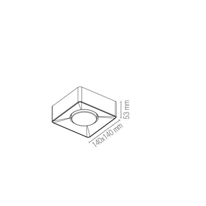 Plafoniera in Gesso Verniciabile ATHEN – Rotonda o Quadrata | 1, 2 o 3 Luci | Attacco GX53