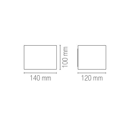 Applique per esterno in alluminio bianco o silver IP54 led integrato con paratie regolabili indipendenti luce calda 3000°k 2x5W 700 lumen collezione DELTA