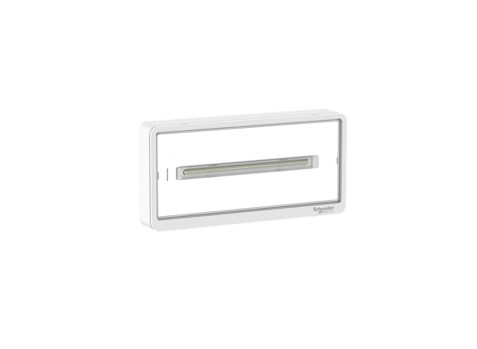 Lampada LED d'Emergenza da Parete Autonomia 1-3h IP42 IK09 | Batteria LiFePO4 Resistenza Fuoco 850°C CE ENEC | Schneider Exiway Light OVA44010