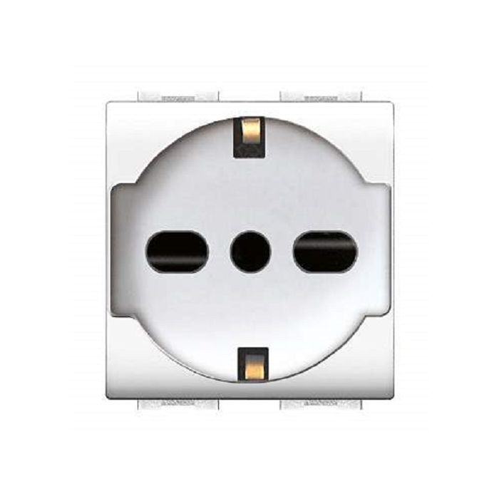 Priză dublă Shuko Life 2p+T 10/16a 2 Module