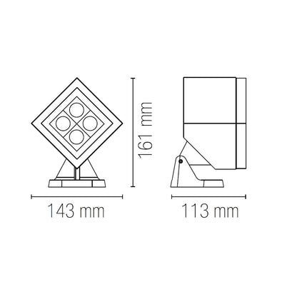 Faretto LED da Esterno Orientabile IP65 17W 3000K – Pavé