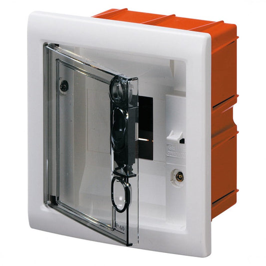 Centralino da Incasso 4 Moduli IP40 | Fumè con Telaio Estraibile | Gewiss GW40602