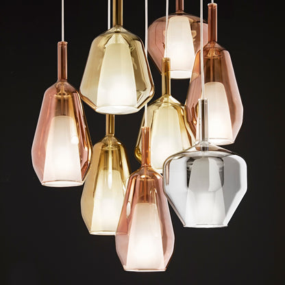 Lampa wisząca modułowa ze szkła dmuchanego śr. 20cm 1xE27 bez żarówki Pirex