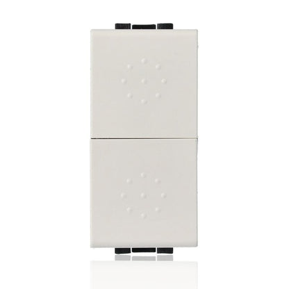 Living int - doppio pulsante  Nero\Bianco 1P NO 10A TICL4036