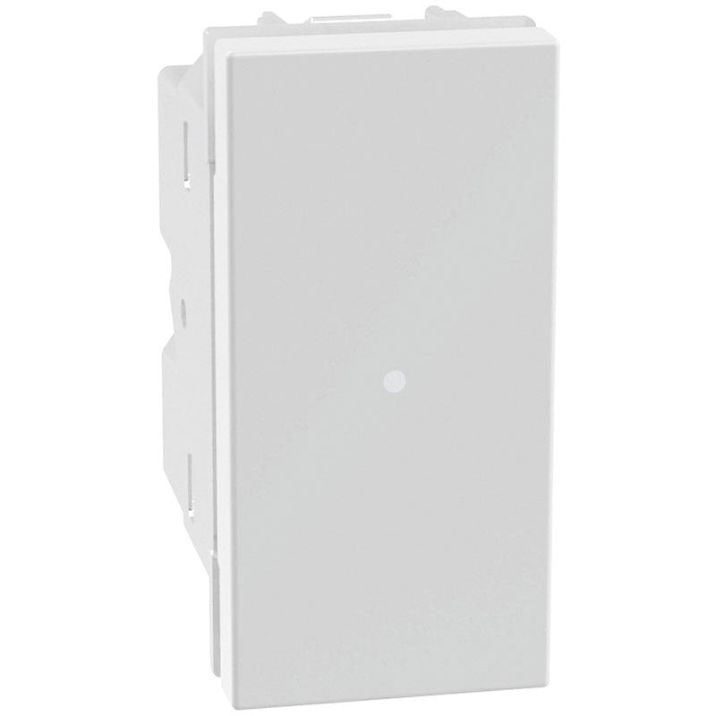 Interruttore Assiale 1P 10AX 1 Modulo Bianco | BTicino MatixGO | JW4051