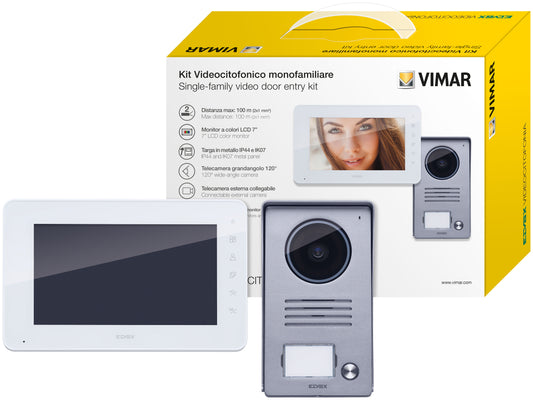 VIMAR ZESTAW WIDEODOMOFONU Z MONITOREM GŁOŚNOMÓWIĄCYM KOLOROWYM 7 CALI LCD K40910